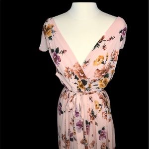 TORRID Plunge V-neckline faux wrap Floral Dress NWT 1
